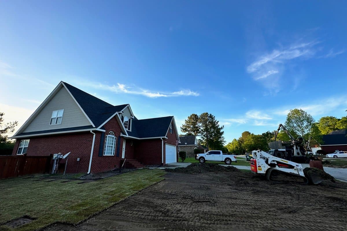 Sod installation in progress — Arrowhead Outdoors Co.